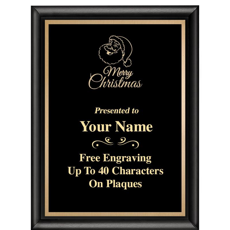 6X8 CLASSIC BLACK SHINY PLAQUE