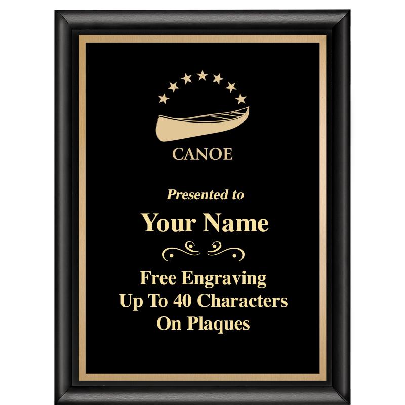 6X8 CLASSIC BLACK SHINY PLAQUE