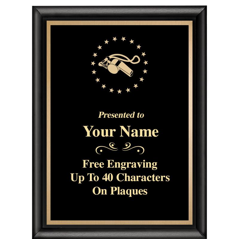 6X8 CLASSIC BLACK SHINY PLAQUE