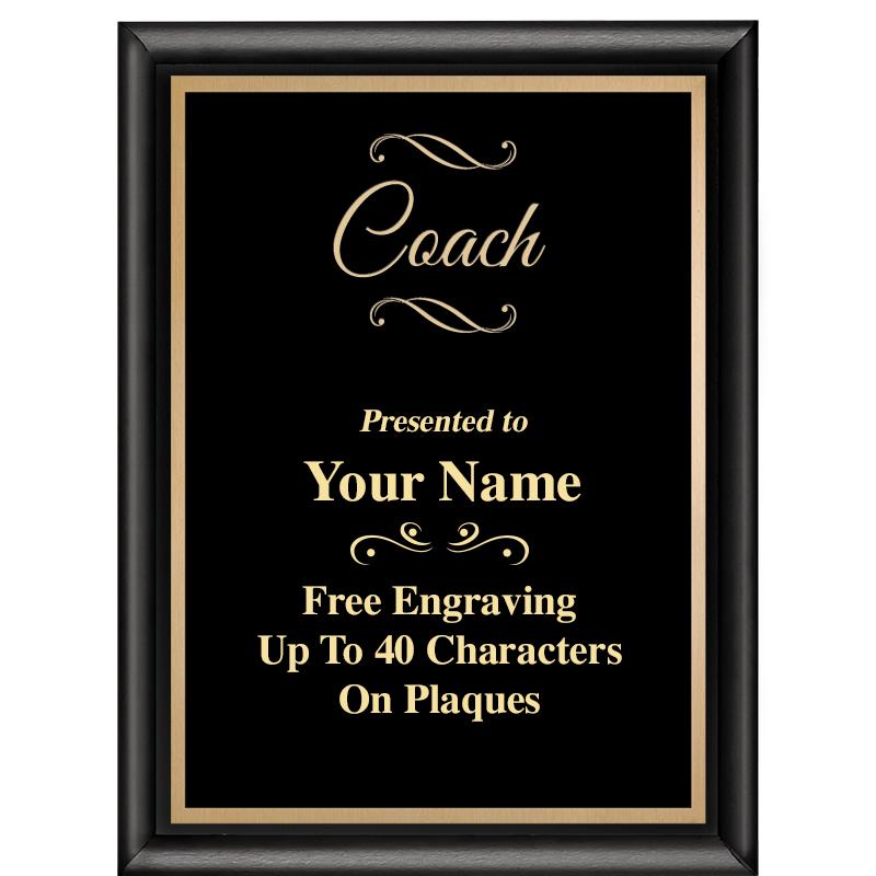 6X8 CLASSIC BLACK SHINY PLAQUE