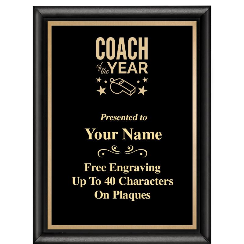 6X8 CLASSIC BLACK SHINY PLAQUE