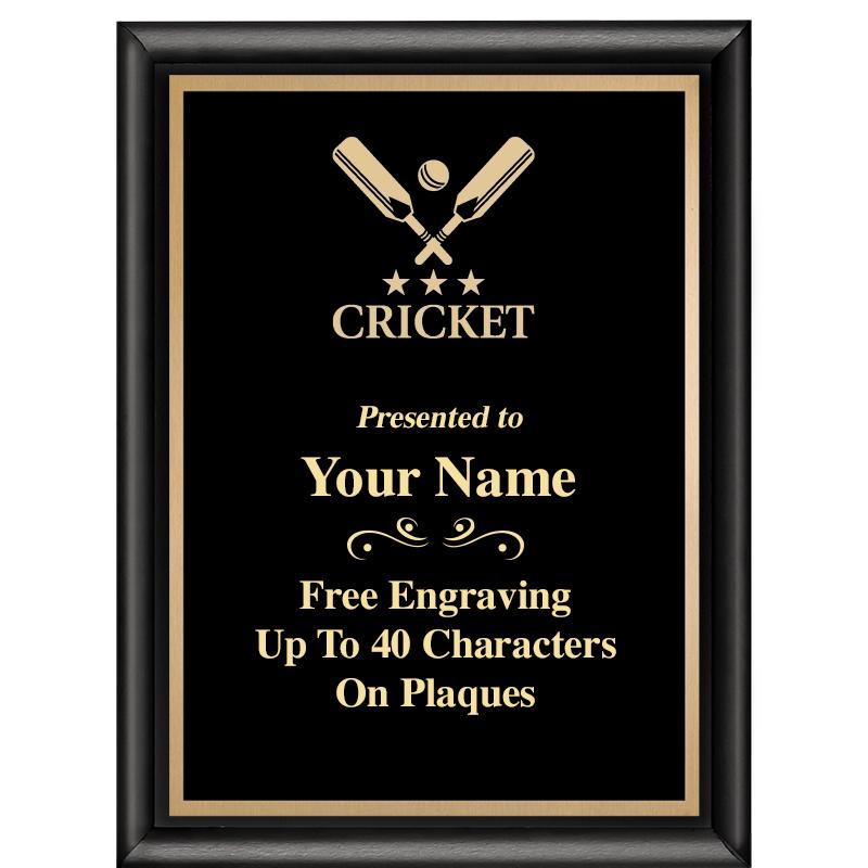 6X8 CLASSIC BLACK SHINY PLAQUE