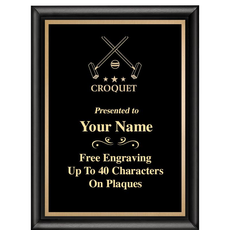 6X8 CLASSIC BLACK SHINY PLAQUE