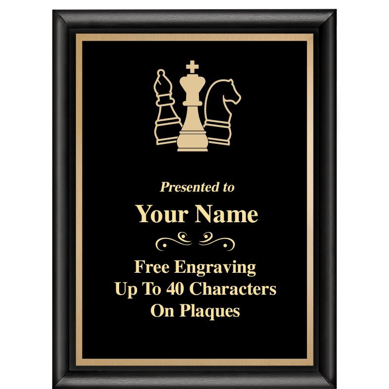 6X8 CLASSIC BLACK SHINY PLAQUE