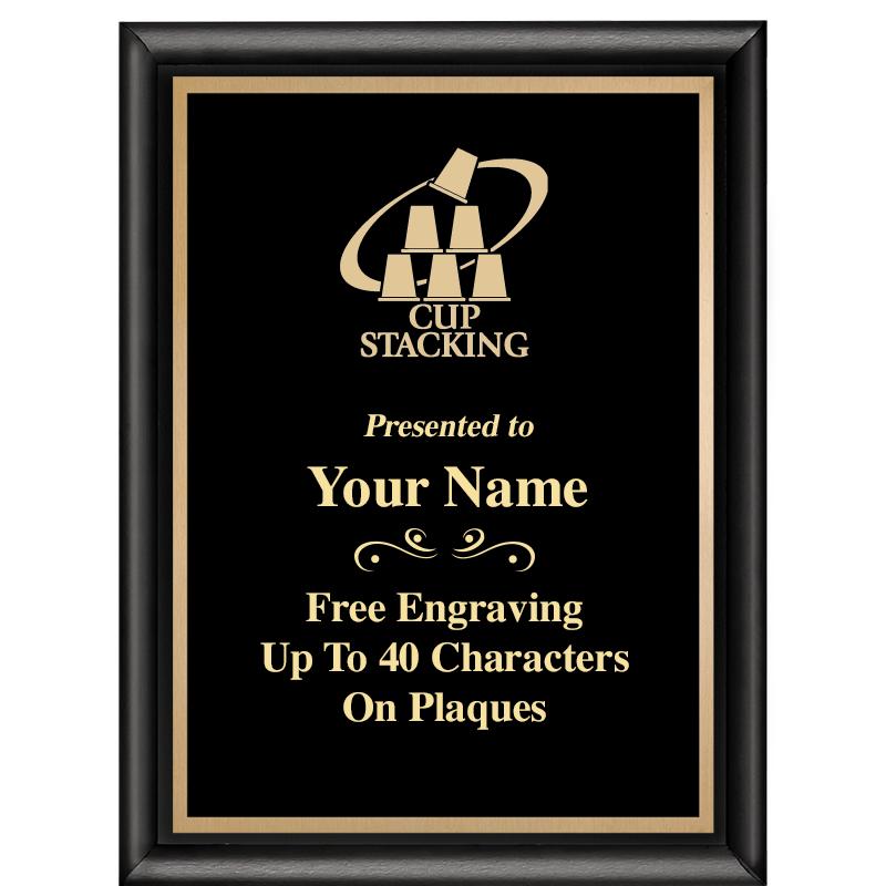 6X8 CLASSIC BLACK SHINY PLAQUE