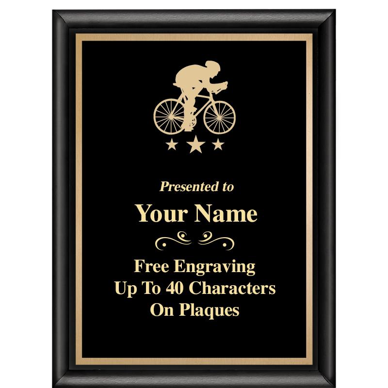 6X8 CLASSIC BLACK SHINY PLAQUE