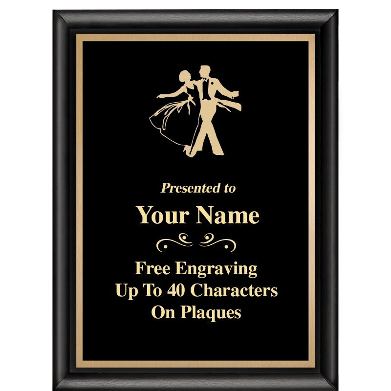 6X8 CLASSIC BLACK SHINY PLAQUE