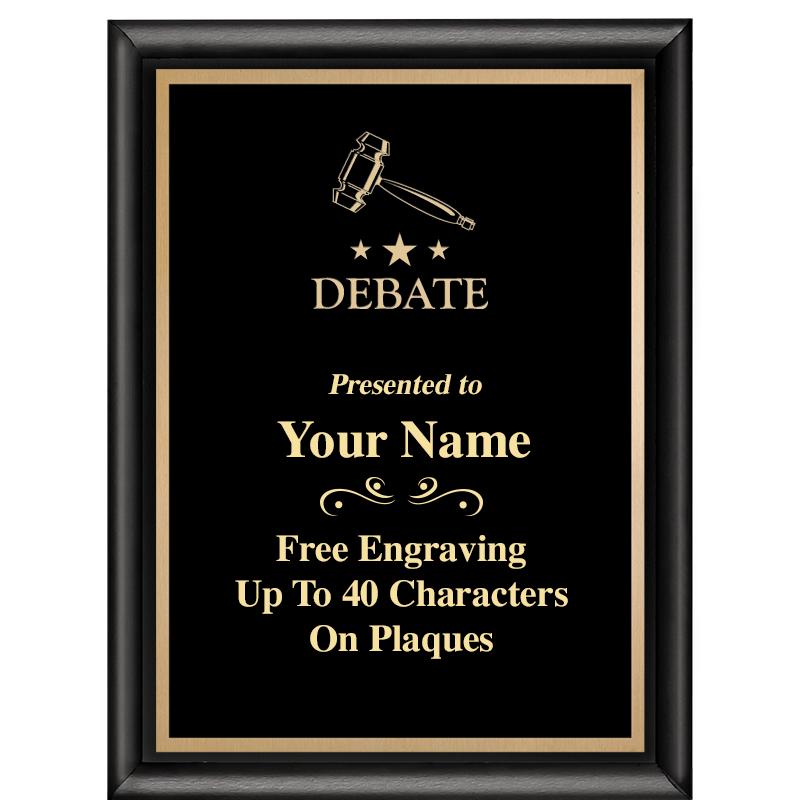 6X8 CLASSIC BLACK SHINY PLAQUE