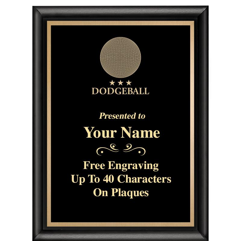 6X8 CLASSIC BLACK SHINY PLAQUE
