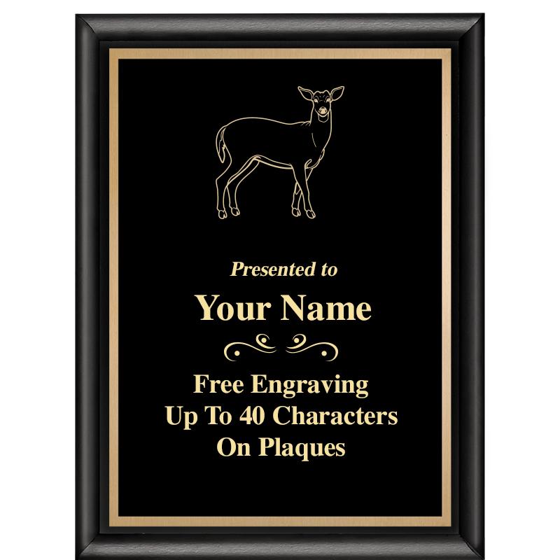 6X8 CLASSIC BLACK SHINY PLAQUE