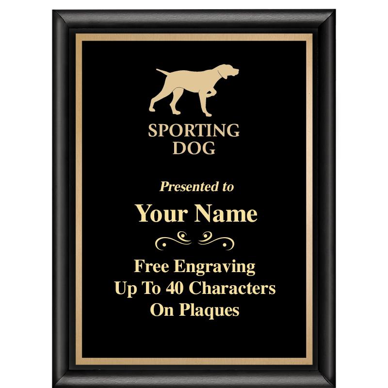 6X8 CLASSIC BLACK SHINY PLAQUE