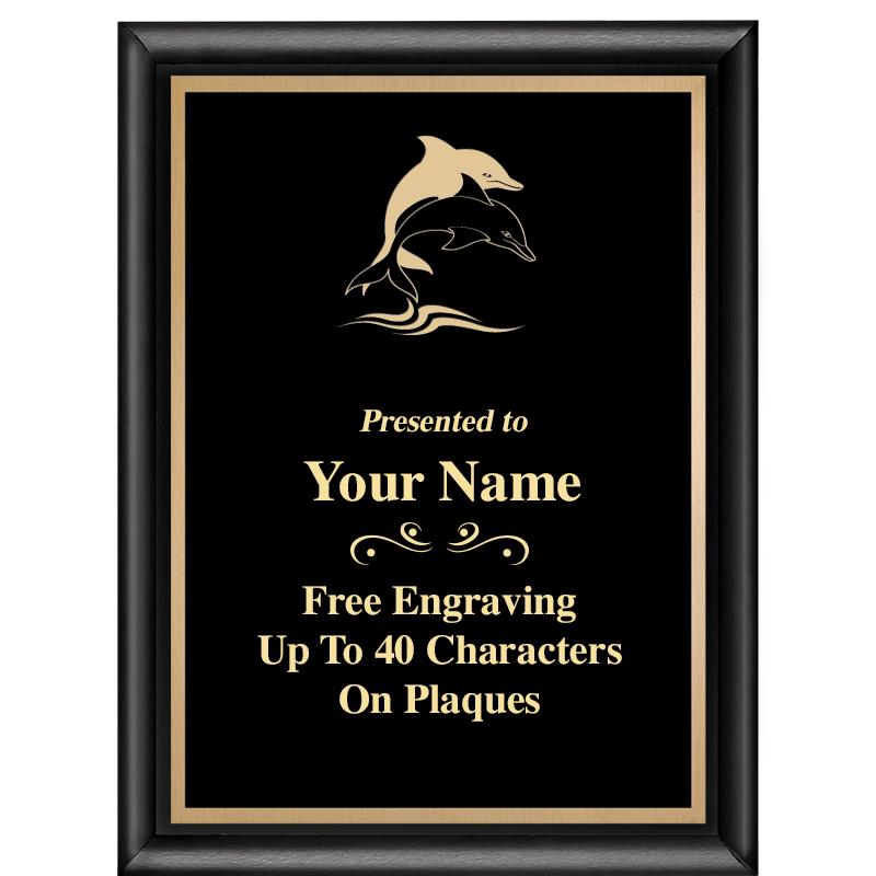 6X8 CLASSIC BLACK SHINY PLAQUE