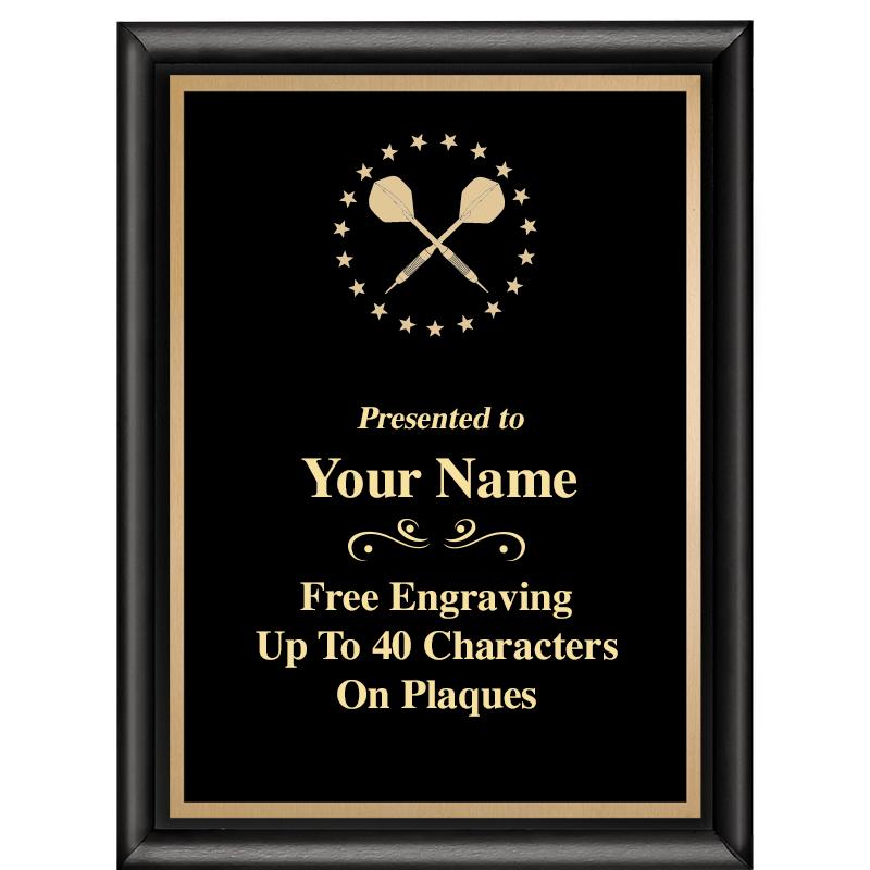 6X8 CLASSIC BLACK SHINY PLAQUE