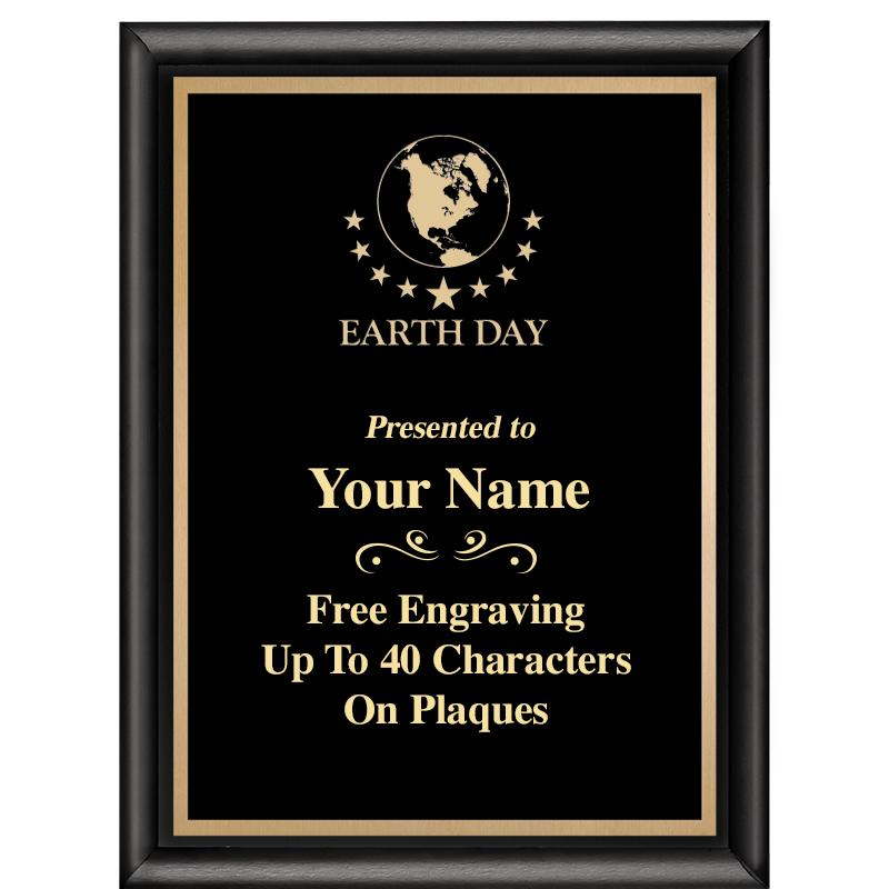 6X8 CLASSIC BLACK SHINY PLAQUE