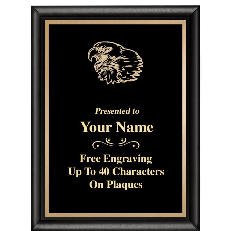 6X8 CLASSIC BLACK SHINY PLAQUE