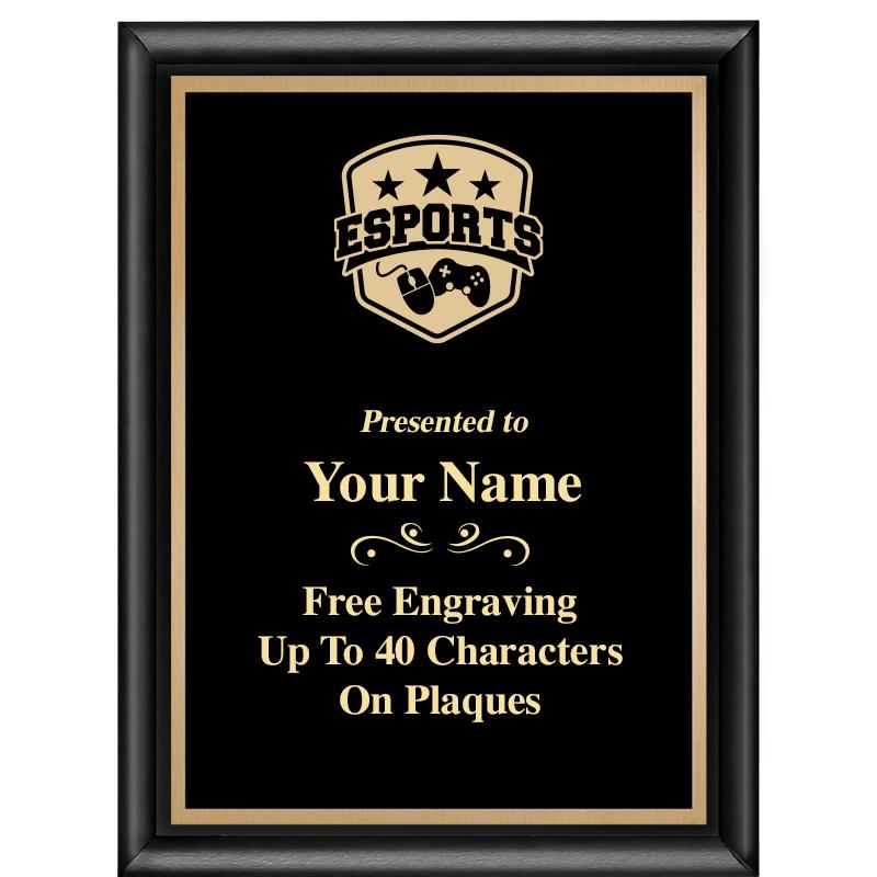 6X8 CLASSIC BLACK SHINY PLAQUE
