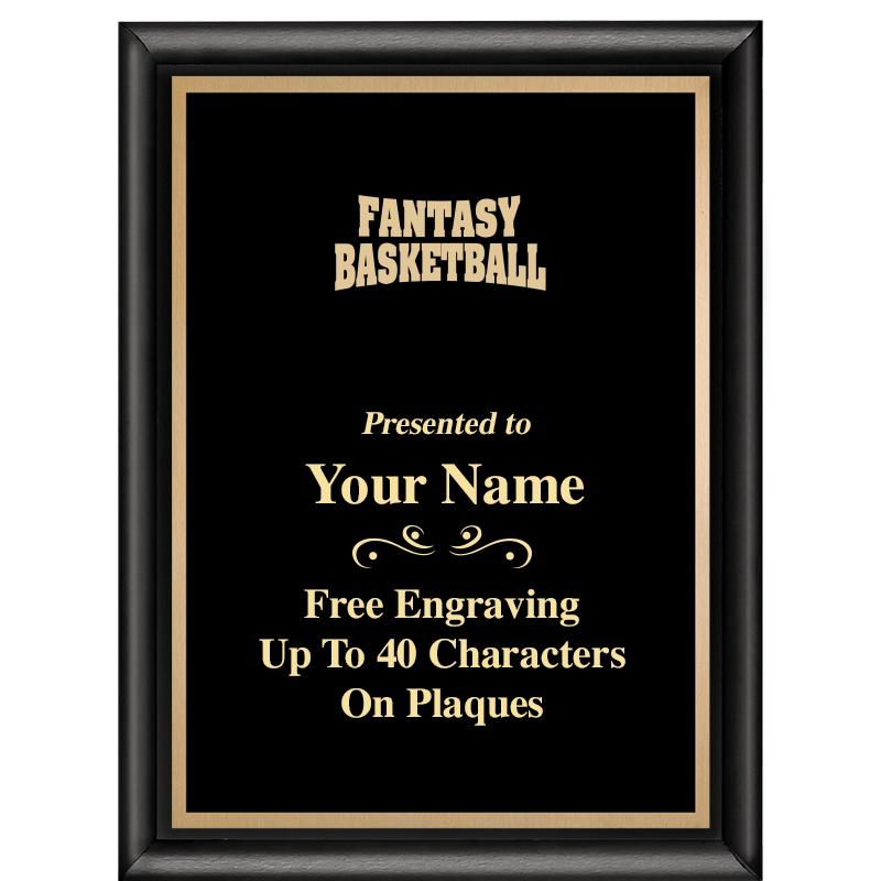 6X8 CLASSIC BLACK SHINY PLAQUE