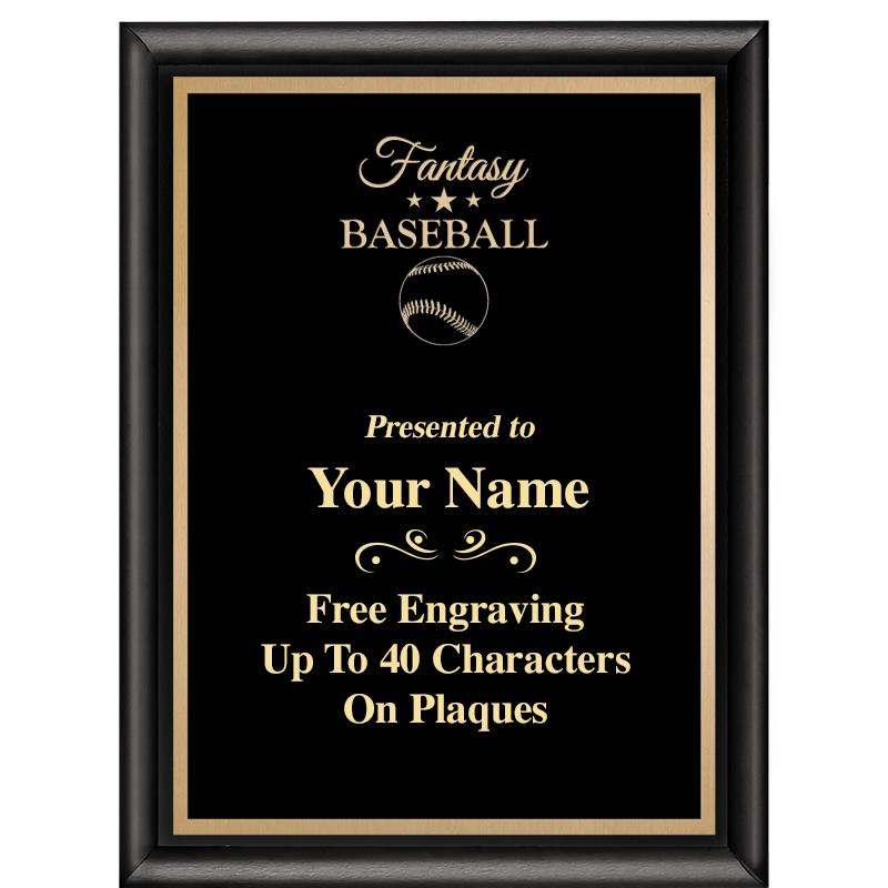 6X8 CLASSIC BLACK SHINY PLAQUE