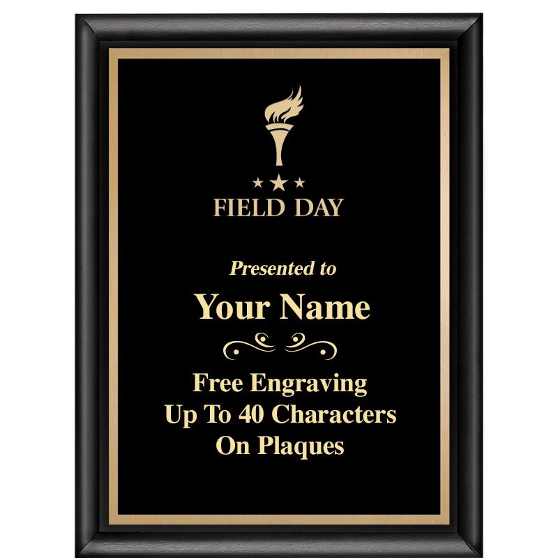 6X8 CLASSIC BLACK SHINY PLAQUE