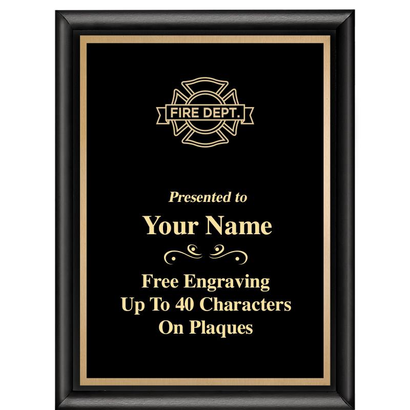 6X8 CLASSIC BLACK SHINY PLAQUE