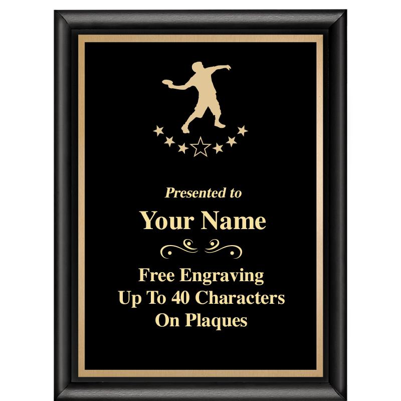 6X8 CLASSIC BLACK SHINY PLAQUE