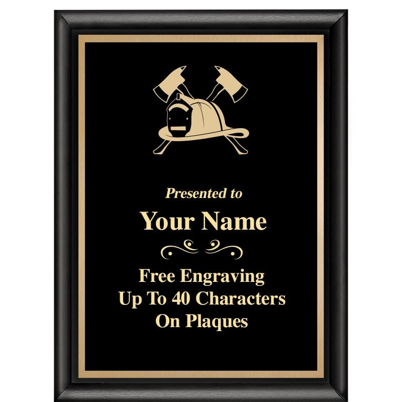 6X8 CLASSIC BLACK SHINY PLAQUE