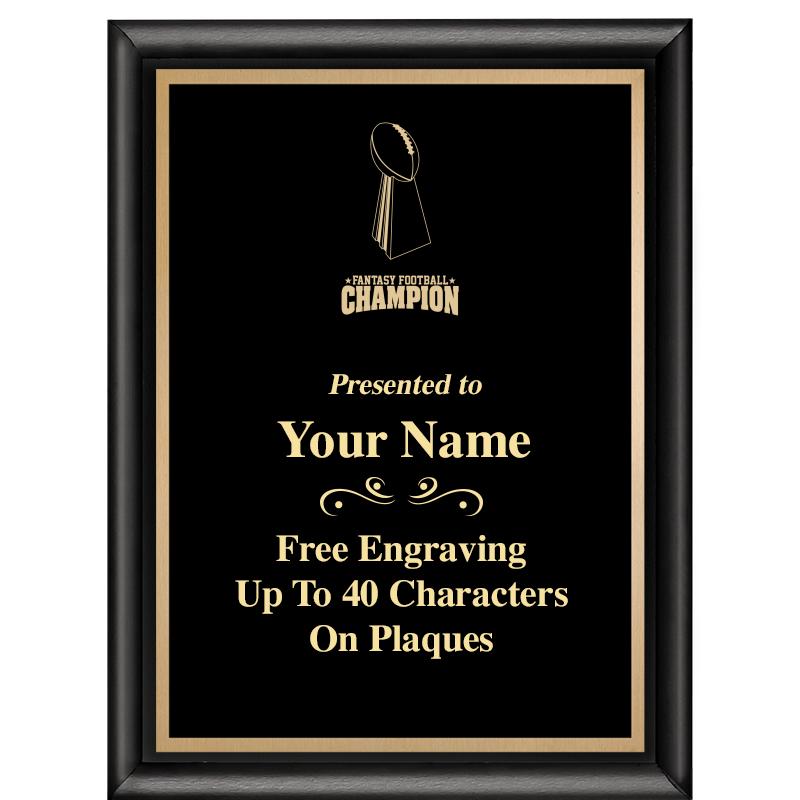 6X8 CLASSIC BLACK SHINY PLAQUE