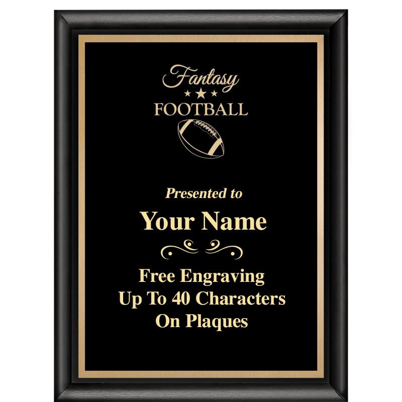 6X8 CLASSIC BLACK SHINY PLAQUE