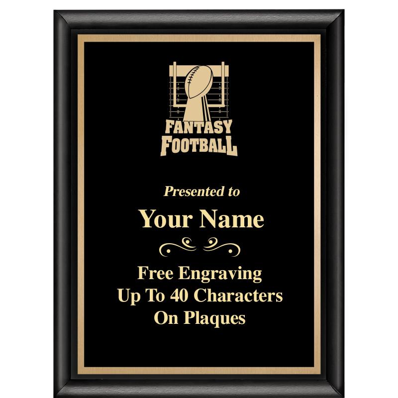 6X8 CLASSIC BLACK SHINY PLAQUE