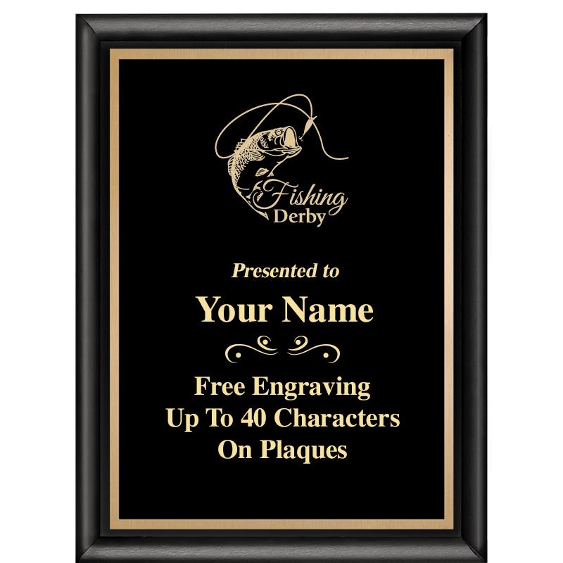 6X8 CLASSIC BLACK SHINY PLAQUE