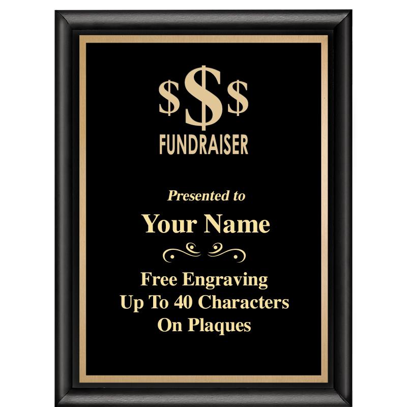 6X8 CLASSIC BLACK SHINY PLAQUE