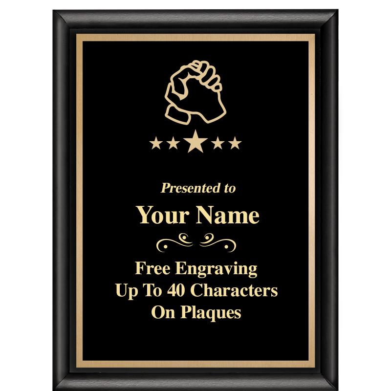 6X8 CLASSIC BLACK SHINY PLAQUE