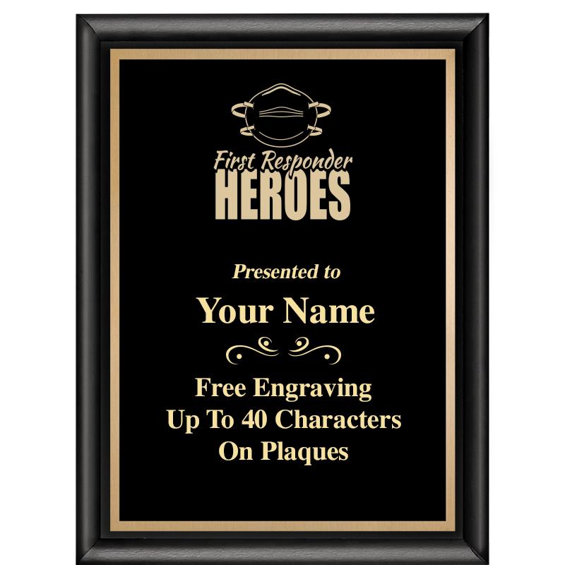 6X8 CLASSIC BLACK SHINY PLAQUE