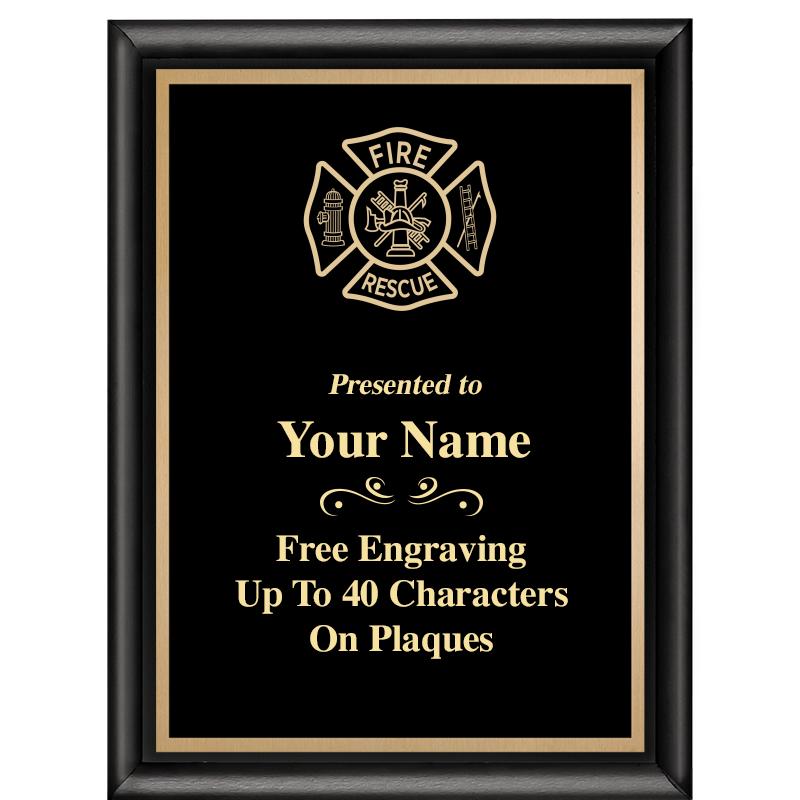 6X8 CLASSIC BLACK SHINY PLAQUE