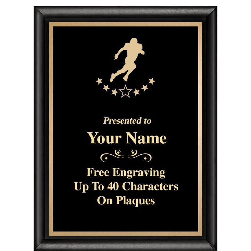 6X8 CLASSIC BLACK SHINY PLAQUE