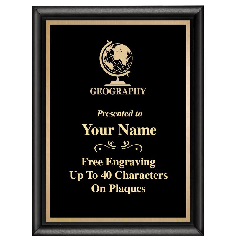 6X8 CLASSIC BLACK SHINY PLAQUE