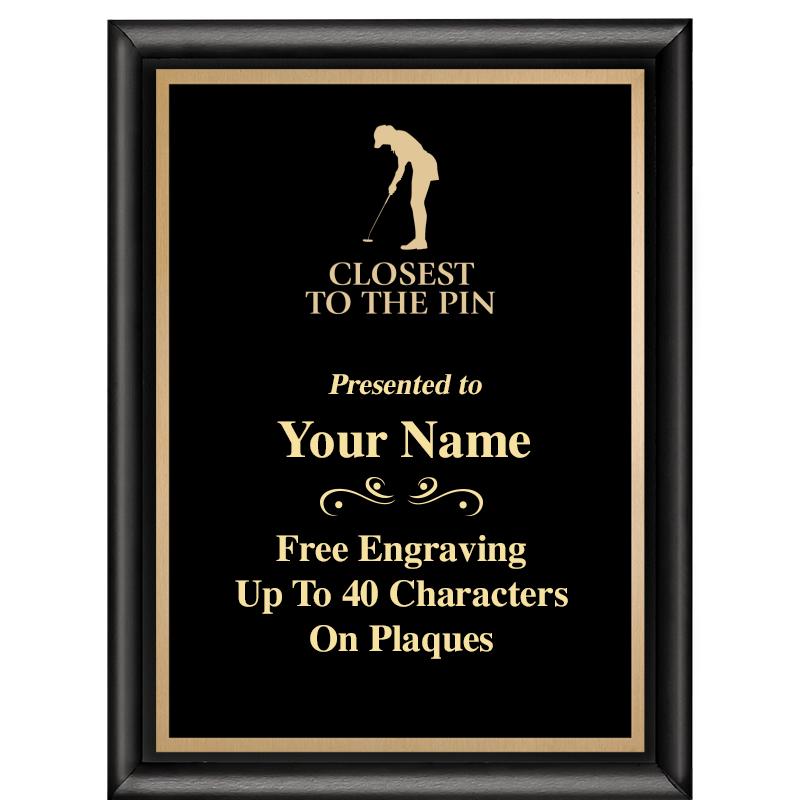 6X8 CLASSIC BLACK SHINY PLAQUE