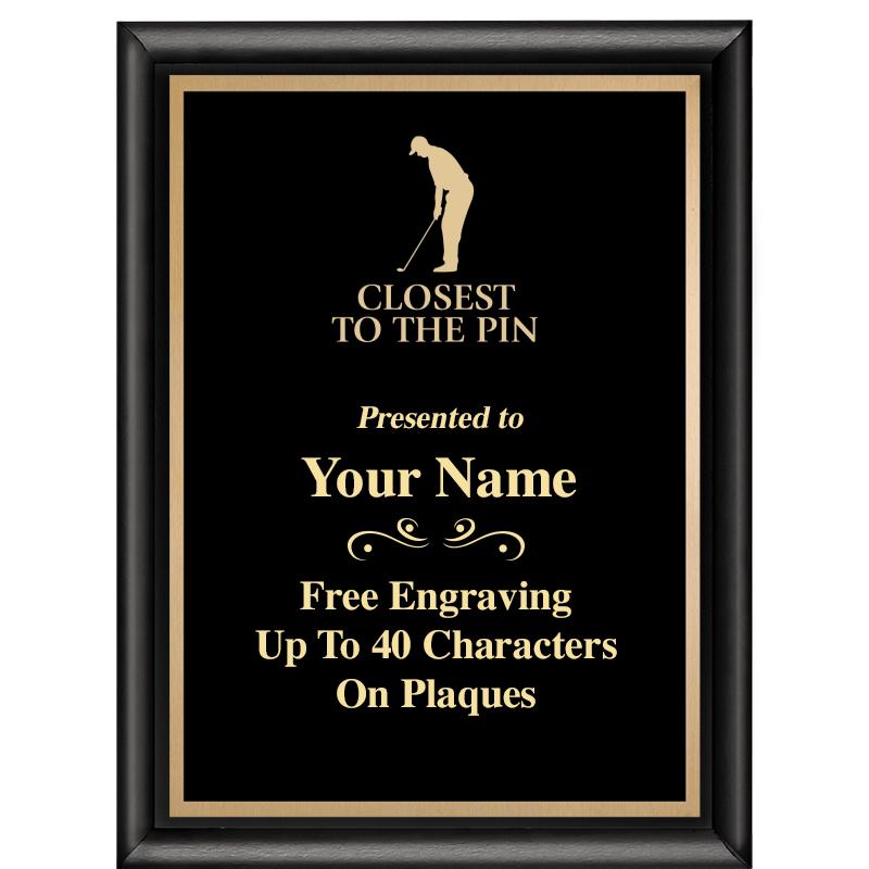 6X8 CLASSIC BLACK SHINY PLAQUE