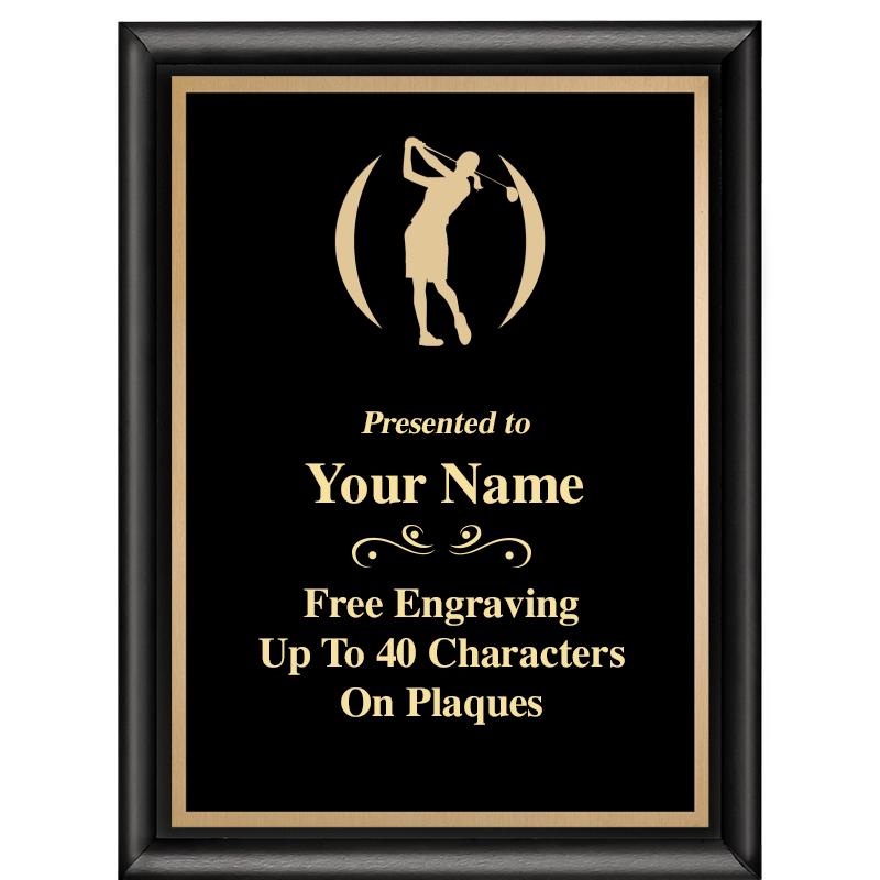 6X8 CLASSIC BLACK SHINY PLAQUE
