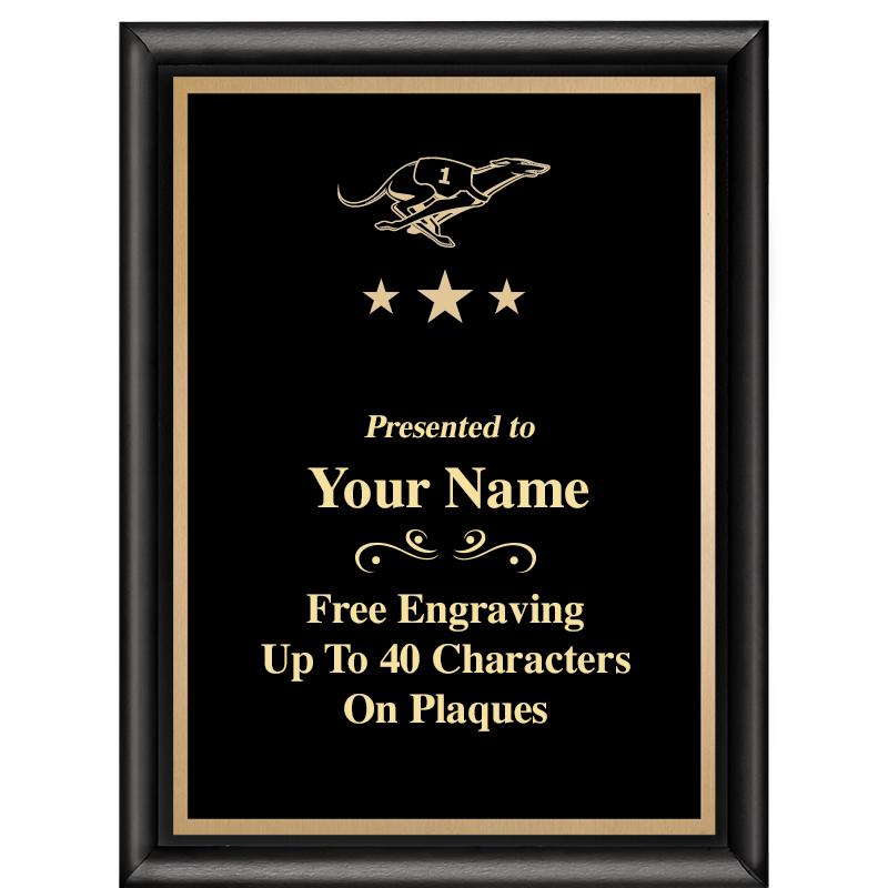 6X8 CLASSIC BLACK SHINY PLAQUE