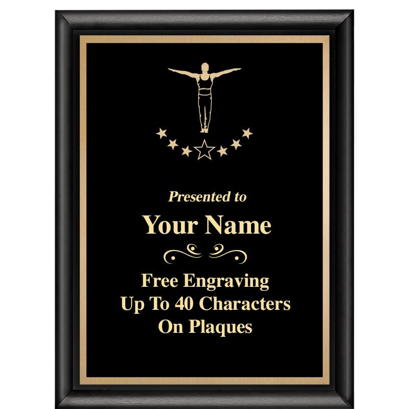 6X8 CLASSIC BLACK SHINY PLAQUE