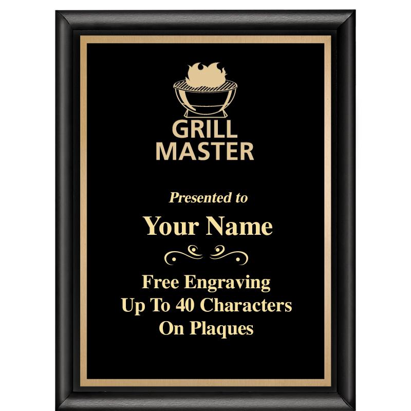 6X8 CLASSIC BLACK SHINY PLAQUE