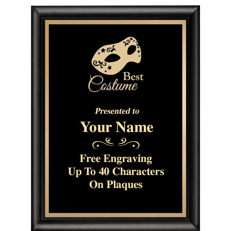 6X8 CLASSIC BLACK SHINY PLAQUE