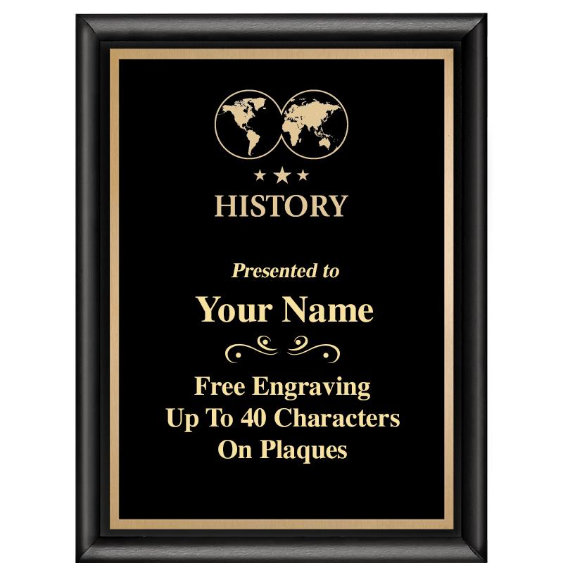 6X8 CLASSIC BLACK SHINY PLAQUE