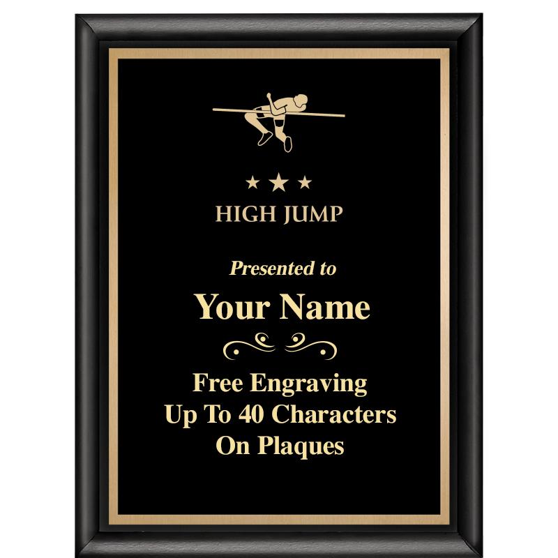 6X8 CLASSIC BLACK SHINY PLAQUE