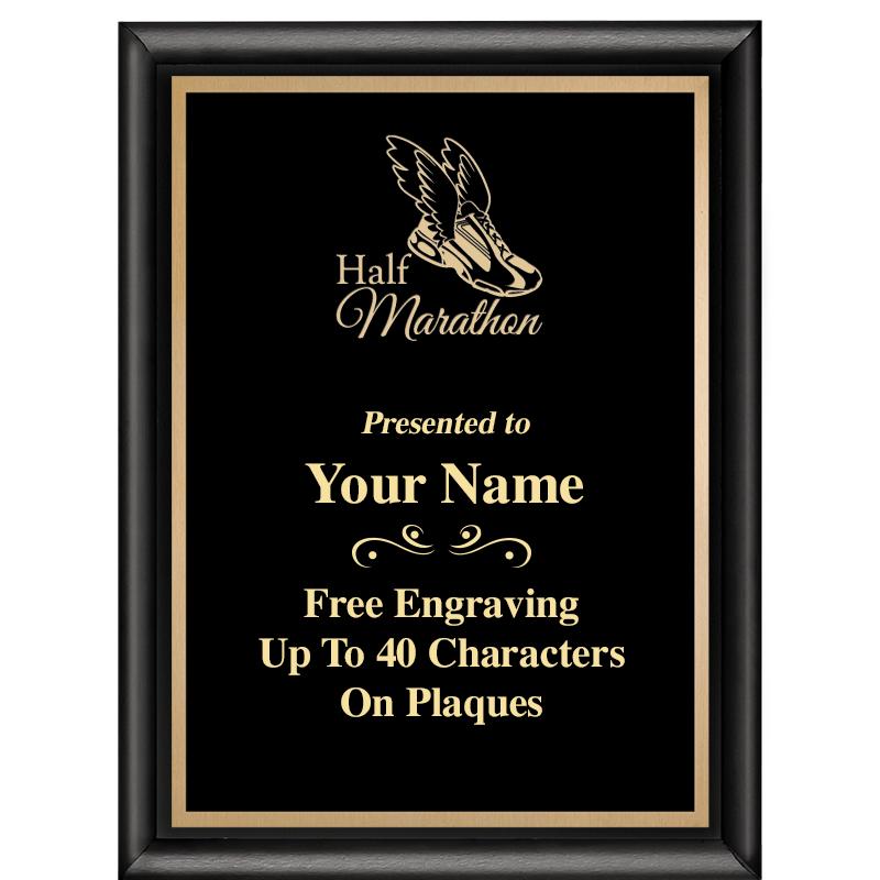 6X8 CLASSIC BLACK SHINY PLAQUE