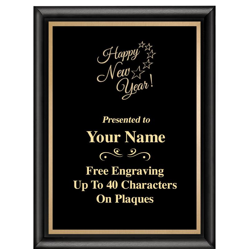 6X8 CLASSIC BLACK SHINY PLAQUE