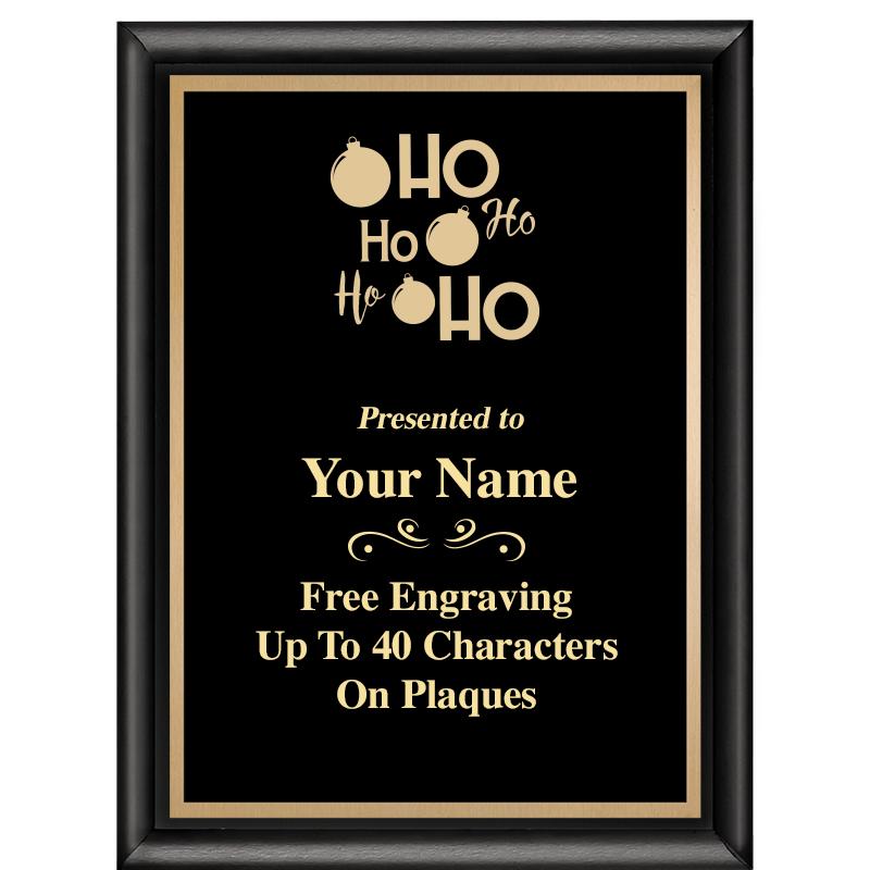 6X8 CLASSIC BLACK SHINY PLAQUE
