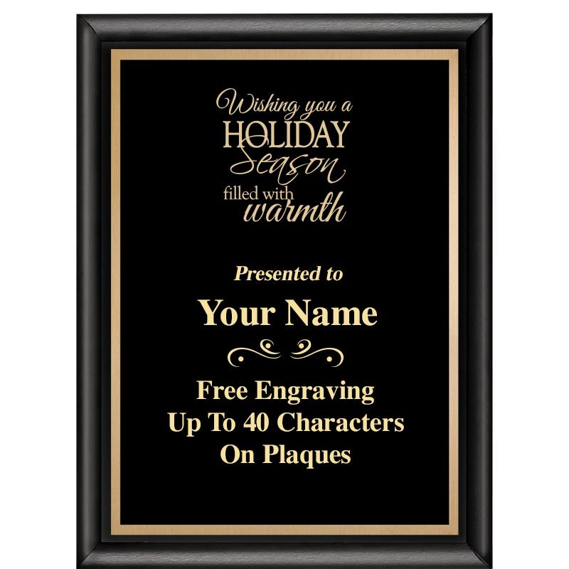 6X8 CLASSIC BLACK SHINY PLAQUE