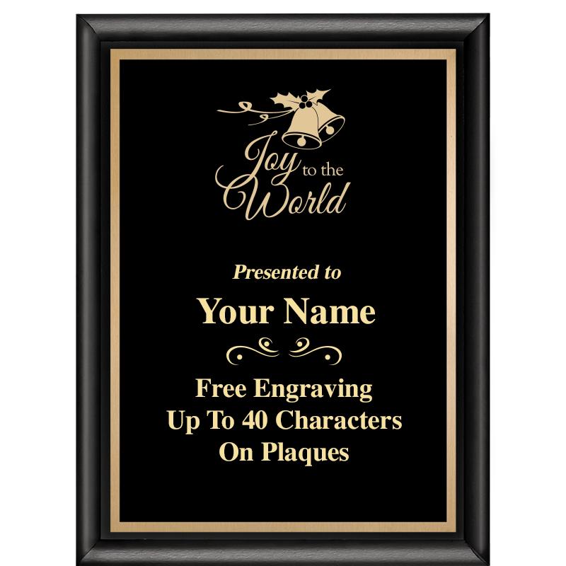 6X8 CLASSIC BLACK SHINY PLAQUE